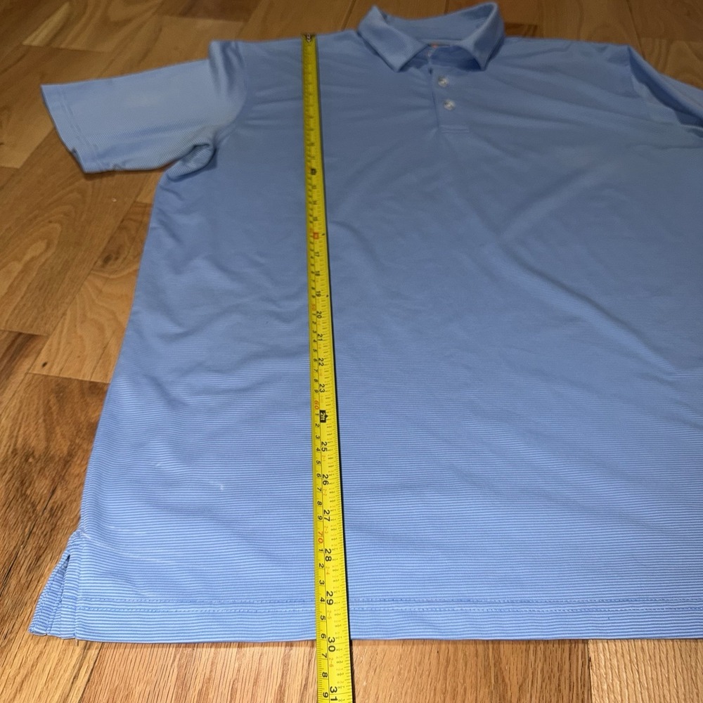 Callaway Opti-Dri Mens Golf Polo Shirt Light Blue And White Stripes Size Large - Picture 5 of 8